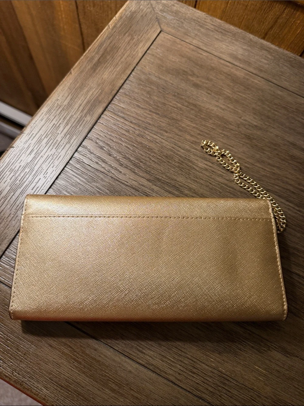 Michael Kors Gold Wallet Clutch with additional wallet insert